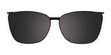 EasyClip EC686 rimless eyeglasses with clip-on polarized dark sunglasses, shown from the front against a white background. Size 52.