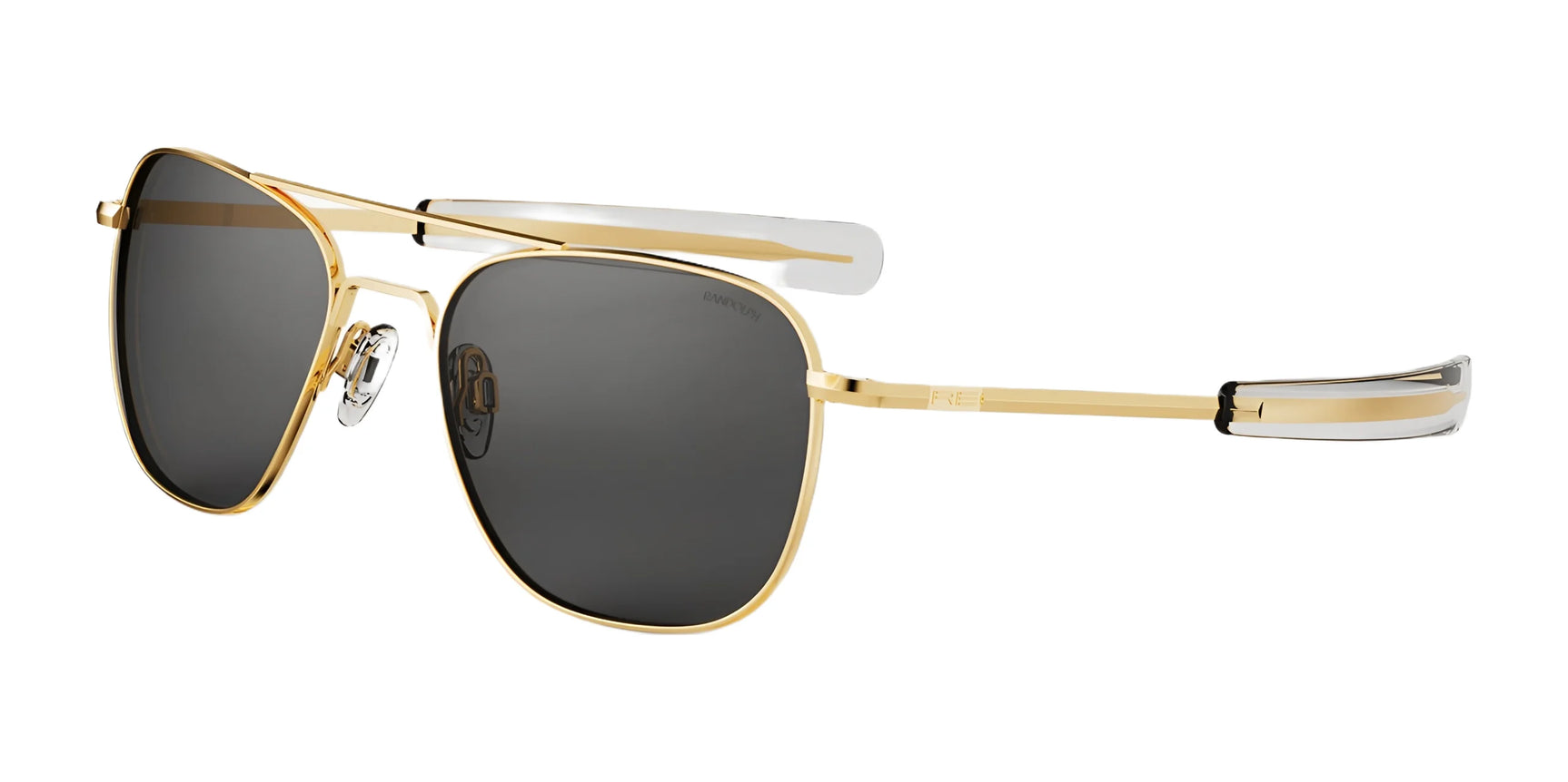 Randolph AVIATOR Sunglasses | Size 55 / 23k Gold / American Gray Glass (Polarized)