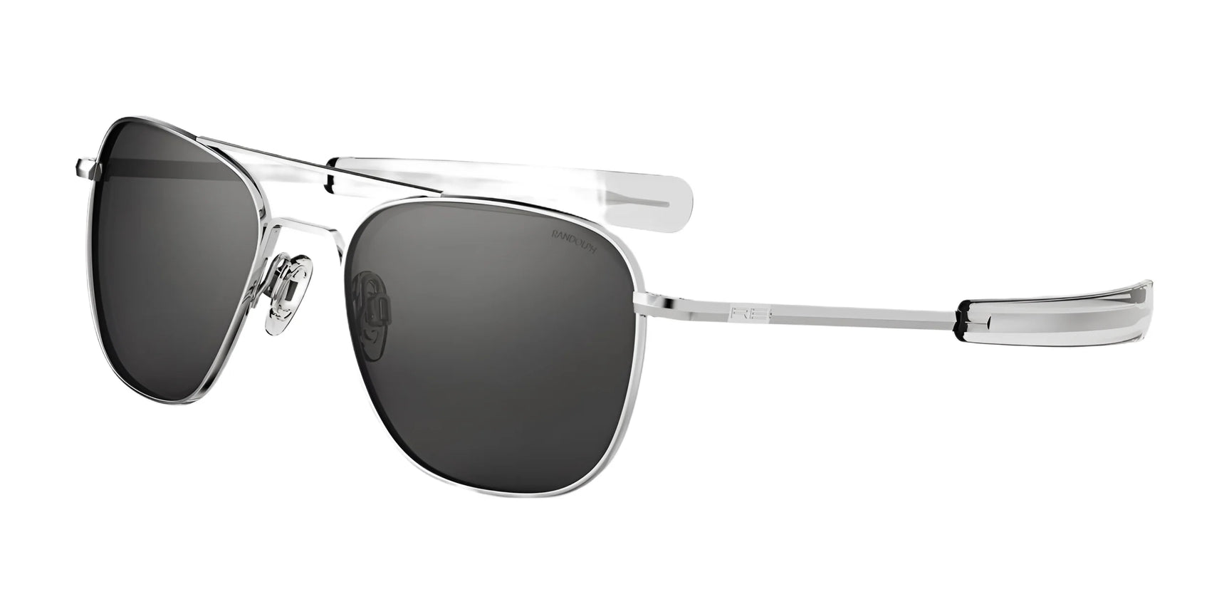 Randolph AVIATOR Sunglasses | Size 58 / Bright Chrome / American Gray Glass (Polarized)