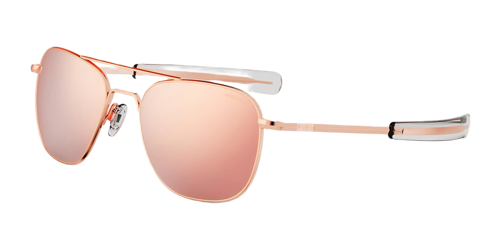 Randolph AVIATOR Sunglasses | Size 55 / 22k Rose Gold / Rose Gold Mirror Nylon (Polarized) Randolph AVIATOR Sunglasses | Size 55 / 22k Rose Gold / Rose Gold Mirror Nylon (Polarized)