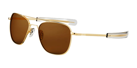 Randolph AVIATOR Sunglasses | Size 55 / 23k Gold / American Tan Glass (Polarized)