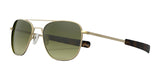 Randolph AVIATOR Sunglasses | Size 58 / 23k Satin Gold / Evergreen Gradient Nylon (Polarized)