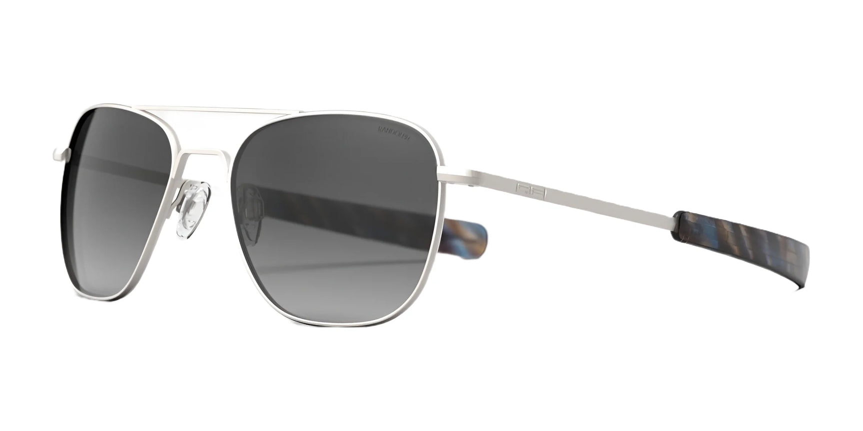Randolph AVIATOR Sunglasses | Size 58 / Satin Silver / Coastal Gray Gradient Nylon (Polarized) Randolph AVIATOR Sunglasses | Size 58 / Satin Silver / Coastal Gray Gradient Nylon (Polarized)