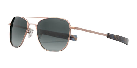 Randolph AVIATOR Sunglasses | Size 55 / 22k Satin Rose Gold / Slate Gradient Nylon (Polarized)