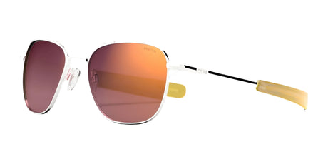 Randolph AVIATOR Sunglasses | Size 55 / 23k White Gold / Sunset Rose Mirror (Semi-Polarized)
