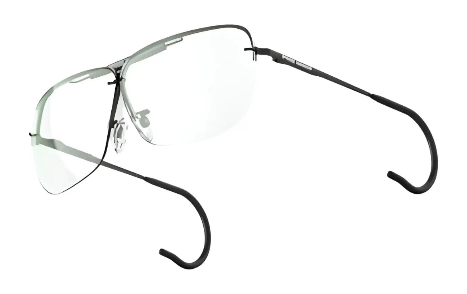 The RE Ranger Classic Shooting Glasses, size 68, feature black hooked parachute glasses with a metal frame and Claysight lenses, delivering precision and clear vision on a white background. Ideal for those seeking style and functionality. The RE Ranger Classic Shooting Glasses, size 68, feature black hooked parachute glasses with a metal frame and Claysight lenses, delivering precision and clear vision on a white background. Ideal for those seeking style and functionality.