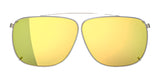 The RE Ranger Sporter Clip-On Lens by RE Ranger features yellow mirrored aviator-style lenses with a thin metal frame, shown from the front against a white background.