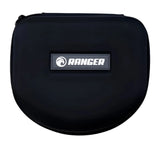 Black zippered case featuring a "RANGER" logo on the front, shown against a white background—perfect for storing your RE Ranger SuperShot Shooting Glasses and magnetic interchangeable frame.