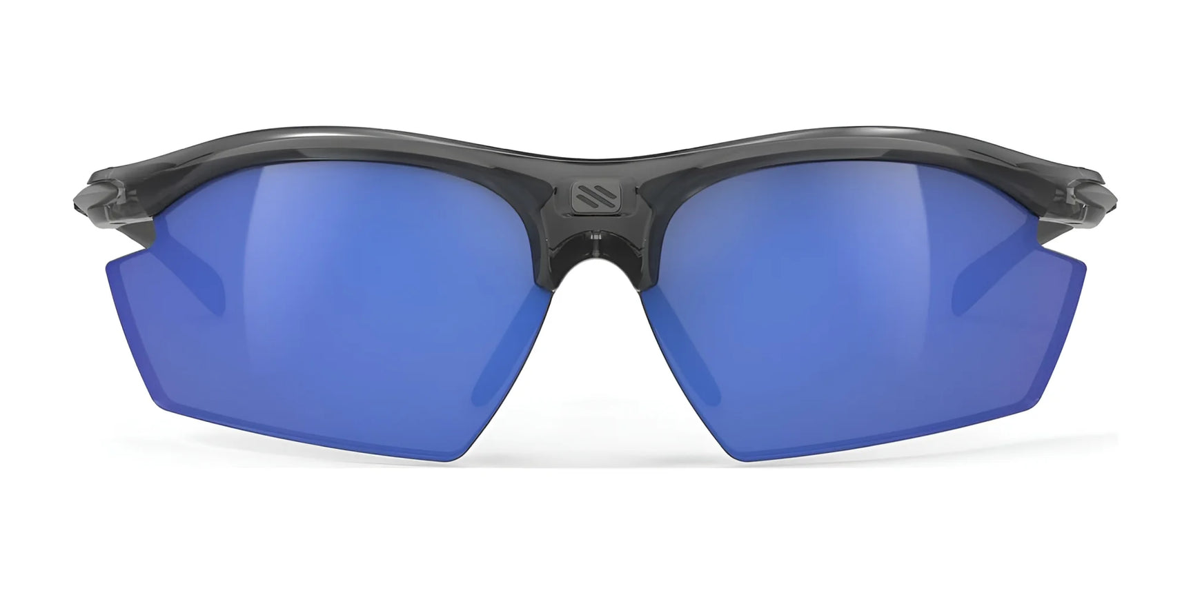 The Rudy Project Rydon Sunglasses by Rudy Project feature a black frame, blue mirrored lenses, and adjustable anti-slip nosepads for a secure fit. Ideal for active lifestyles, they're pictured on a white background. The Rudy Project Rydon Sunglasses by Rudy Project feature a black frame, blue mirrored lenses, and adjustable anti-slip nosepads for a secure fit. Ideal for active lifestyles, they're pictured on a white background.