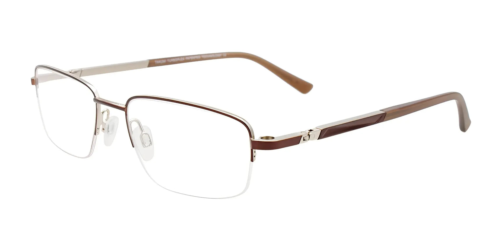 Takumi TK1223 Eyeglasses with Clip-on Sunglasses Brown & Steel Takumi TK1223 Eyeglasses with Clip-on Sunglasses Brown & Steel