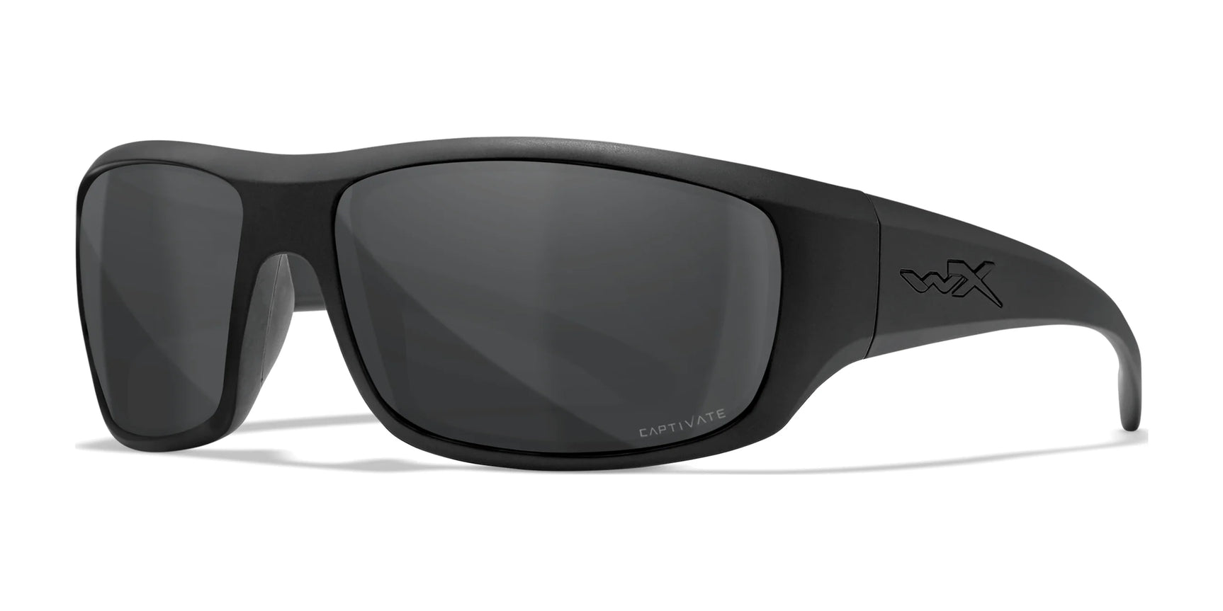 Wiley X OMEGA Safety Glasses Matte Black / CAPTIVATE™ Polarized Grey