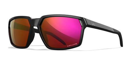 Wiley X SIERRA Sunglasses Gloss Black / CAPTIVATE™ Non-Polarized Red Mirror