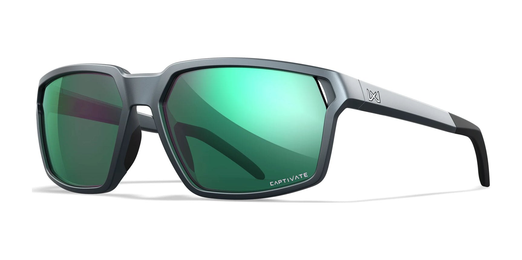 Wiley X SIERRA Sunglasses Matte Graphite / CAPTIVATE™ Polarized Green Mirror Wiley X SIERRA Sunglasses Matte Graphite / CAPTIVATE™ Polarized Green Mirror