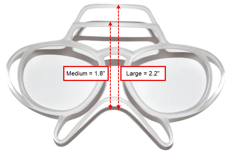 Differences in the two sizes of inserts for goggles 1.8" and 2.2" Differences in the two sizes of inserts for goggles 1.8" and 2.2"